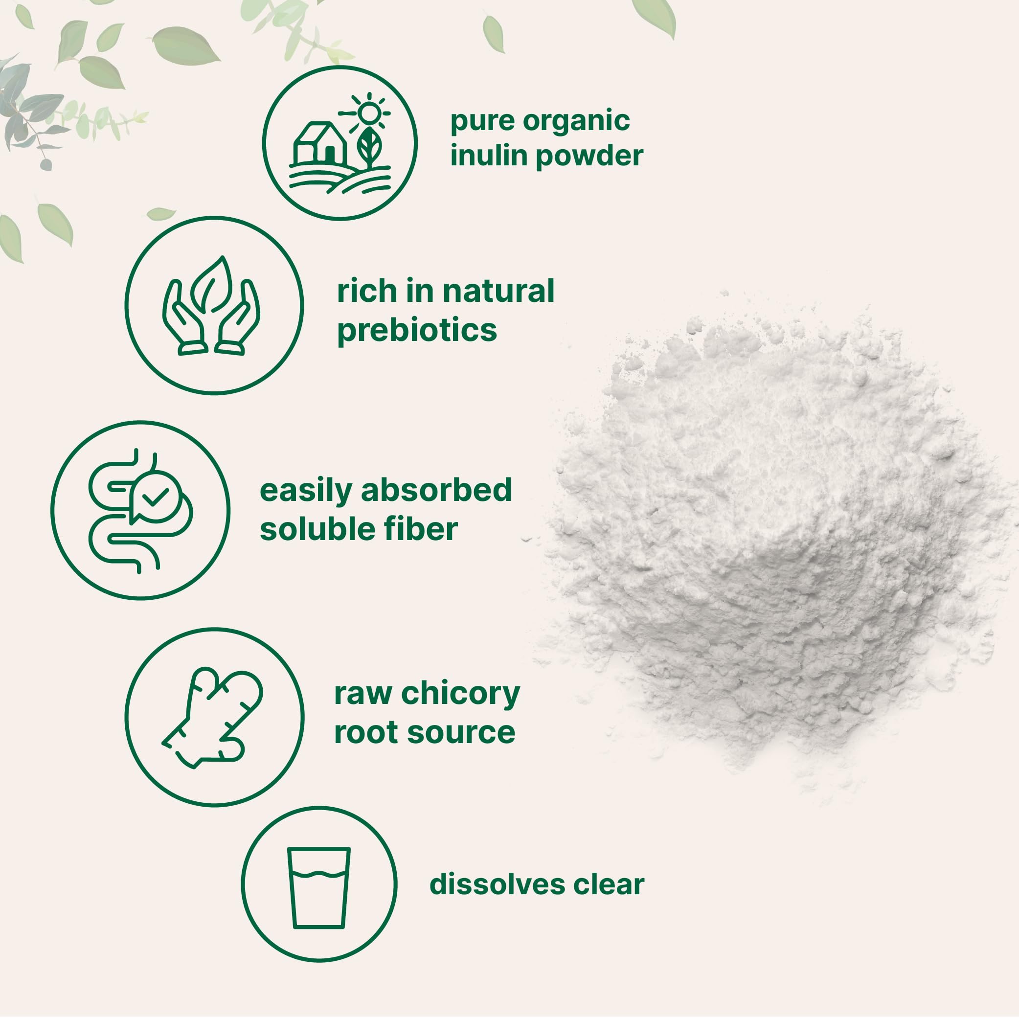 Micro Ingredients inulina mezclada en batido, beneficio: añade fibra sin alterar sabor
