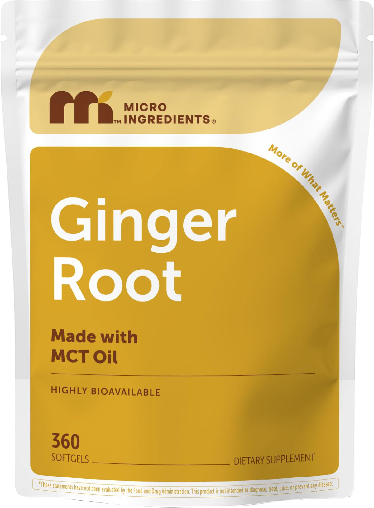 Micro Ingredients frasco delantero del suplemento con etiqueta clara y beneficios