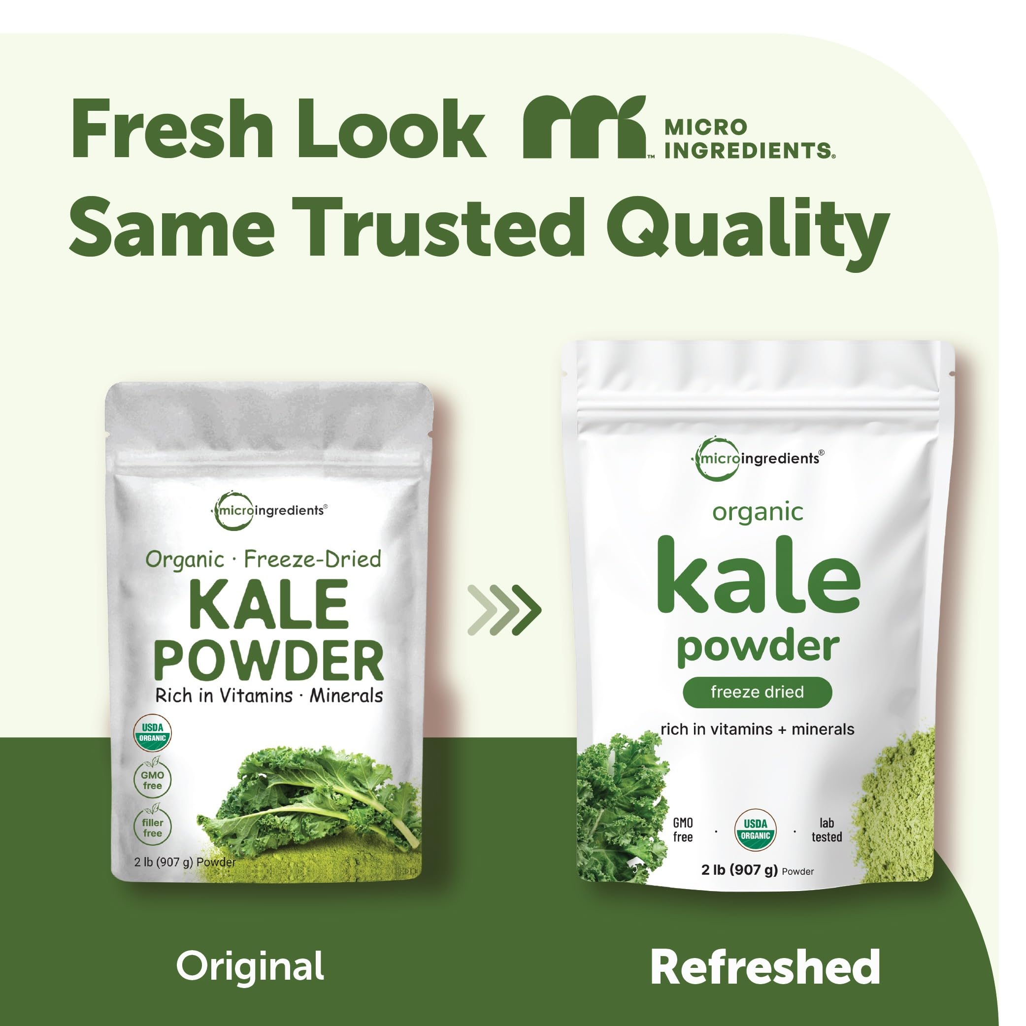 Micro Ingredients polvo de kale integrado en batido verde listo para beber