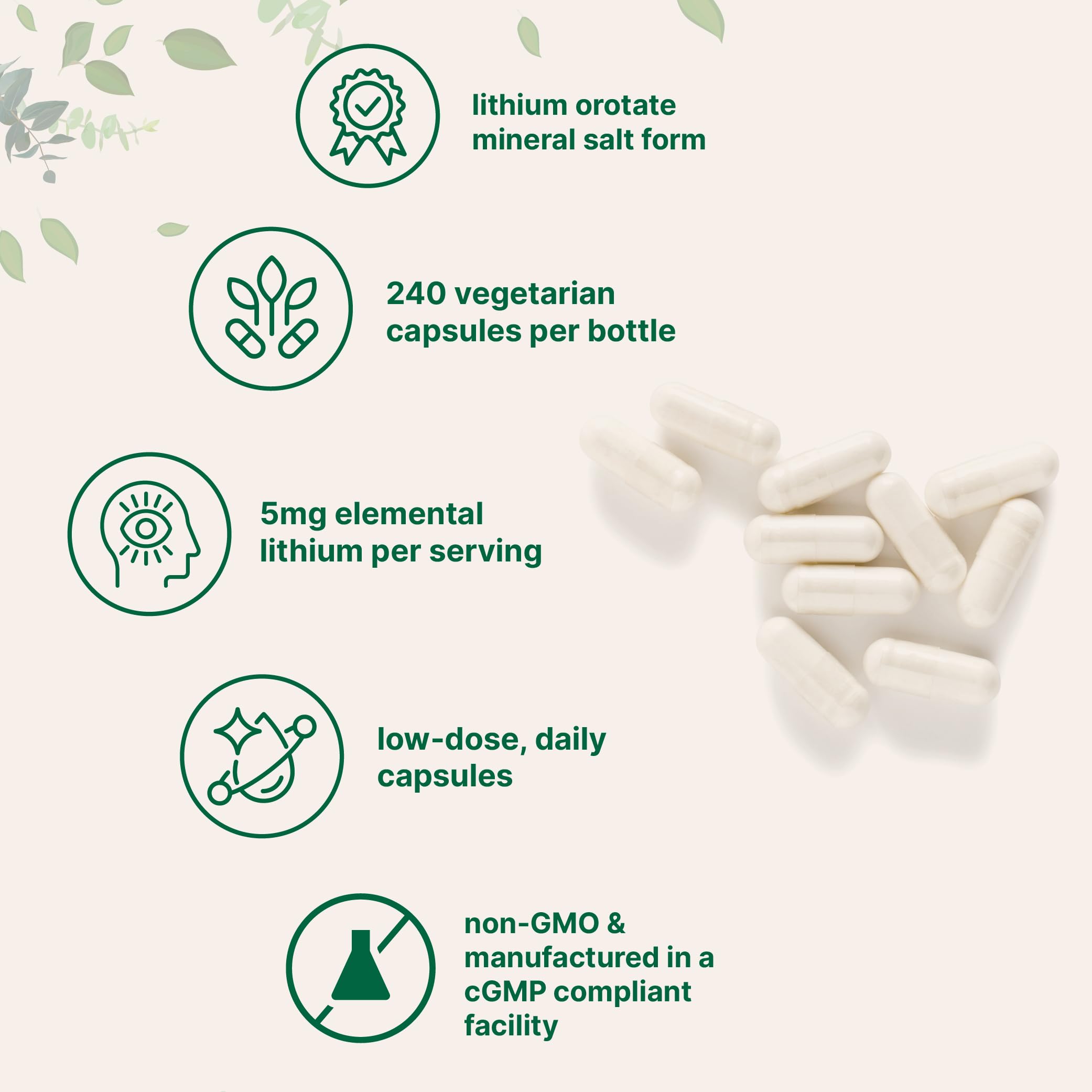 Micro Ingredients cápsulas vegetales alineadas que facilitan la toma diaria