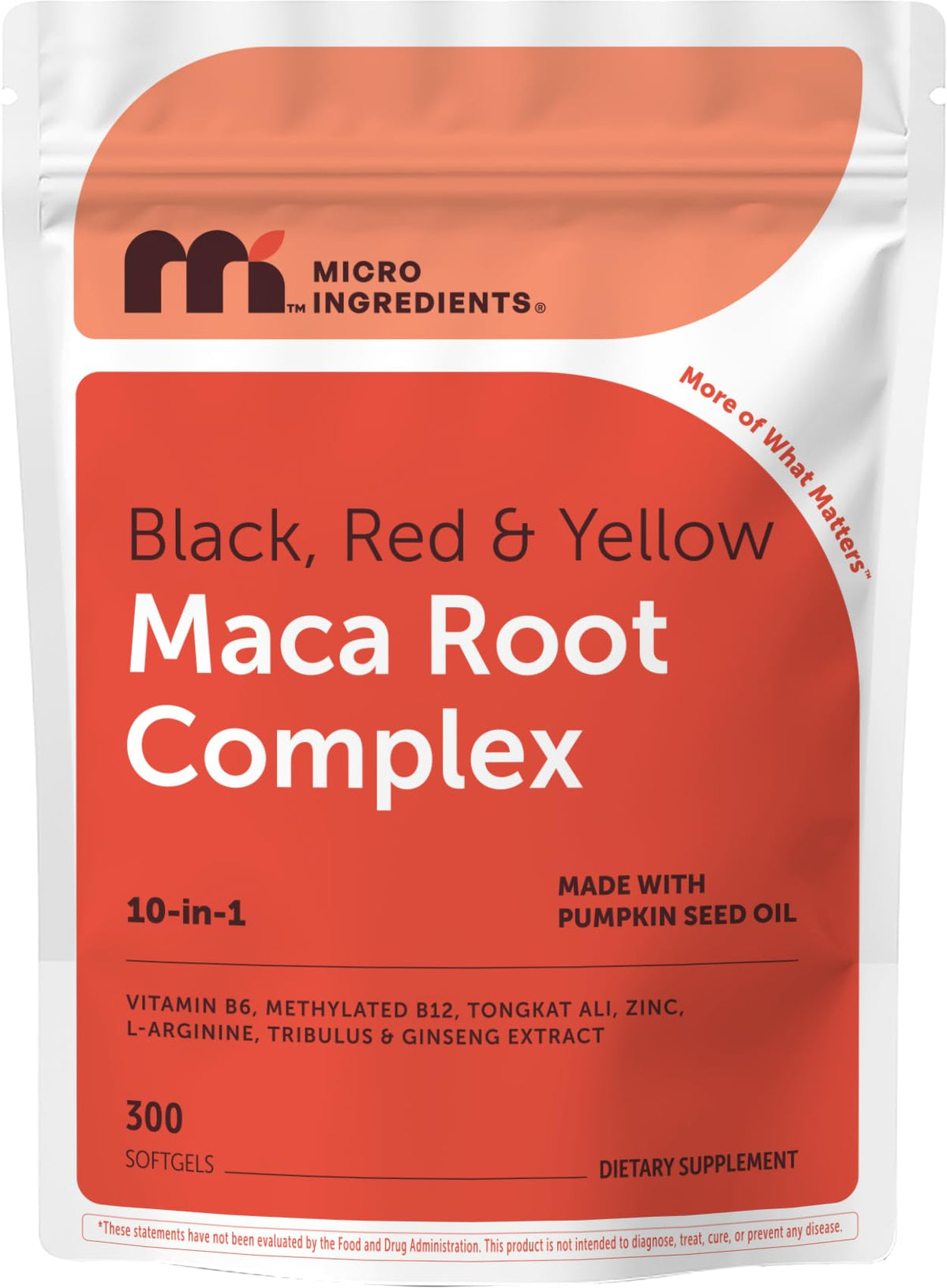 Micro Ingredients frasco frontal mostrando la etiqueta y cantidad 300 cápsulas