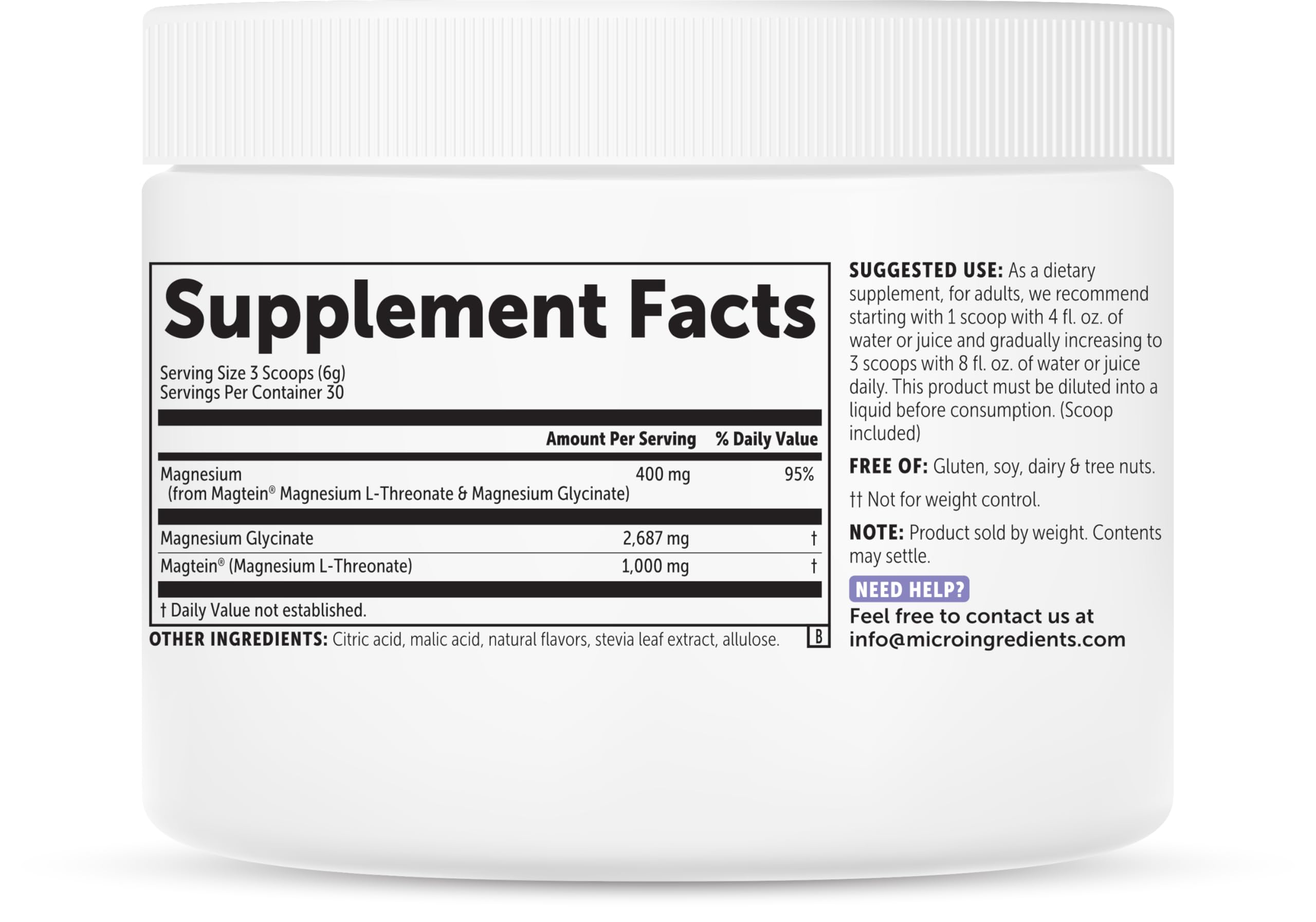 Micro Ingredients uso diurno y nocturno mostrando flexibilidad de dosis