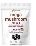 Micro Ingredients frasco frontal mostrando 240 softgels y etiqueta clara
