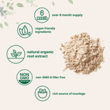 Micro Ingredients polvo mezclado en taza humeante listo para beber, preparación rápida y adaptable