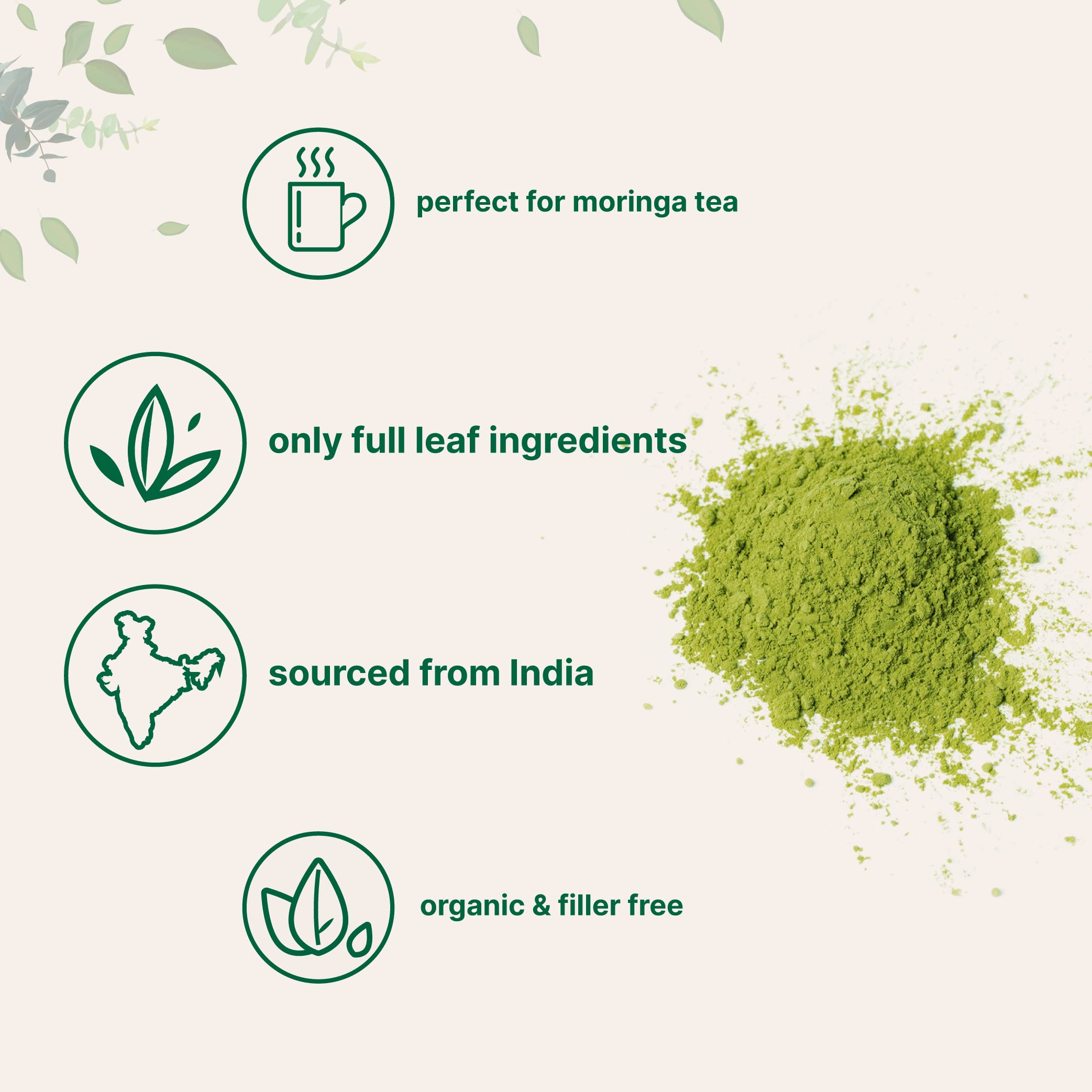 Micro Ingredients moringa en polvo en batido saludable listo para beber
