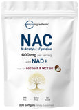 Micro Ingredients frasco frontal mostrando 300 softgels y marca clara