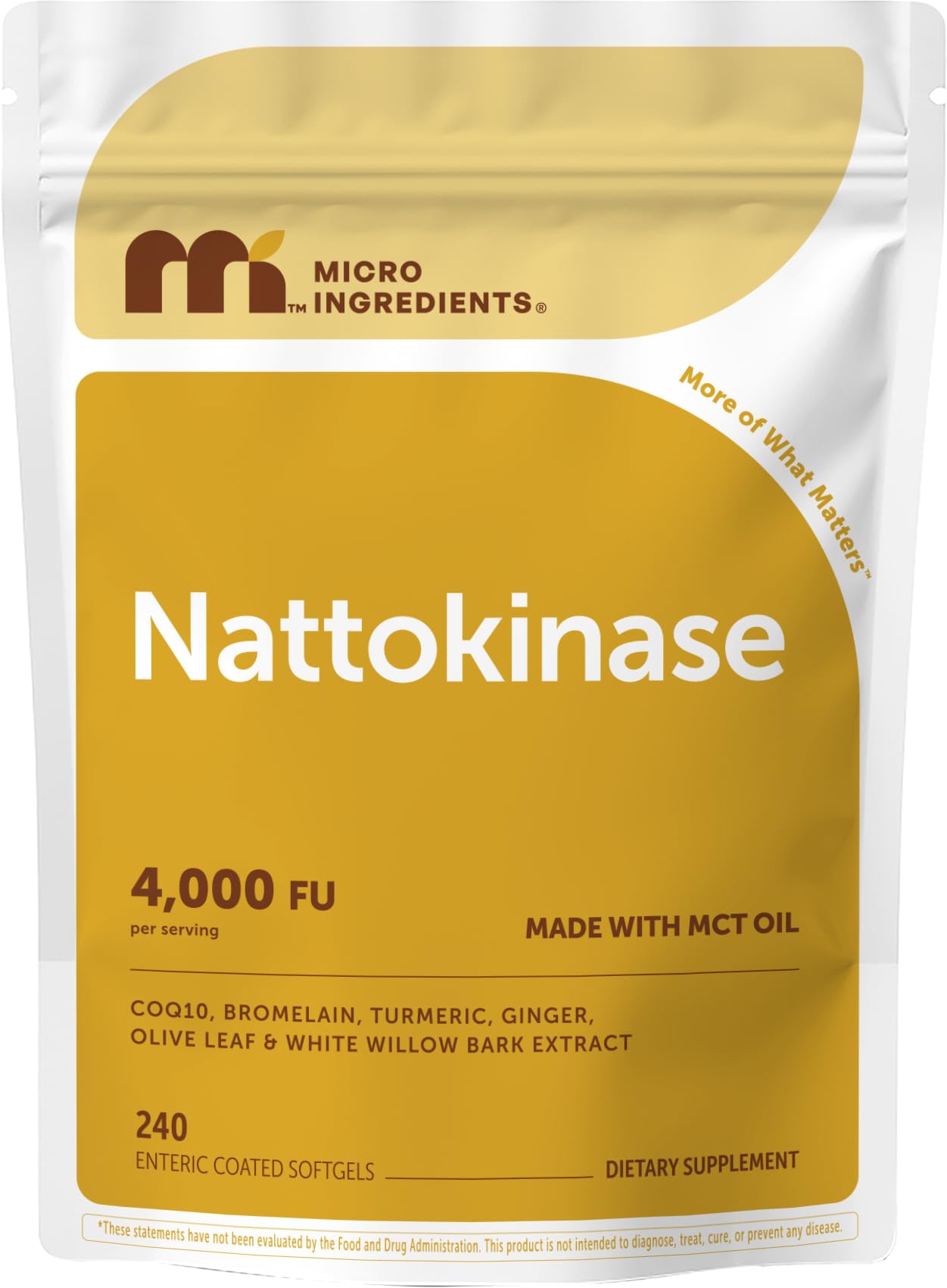 Micro Ingredients envase frontal con información clara y fácil lectura