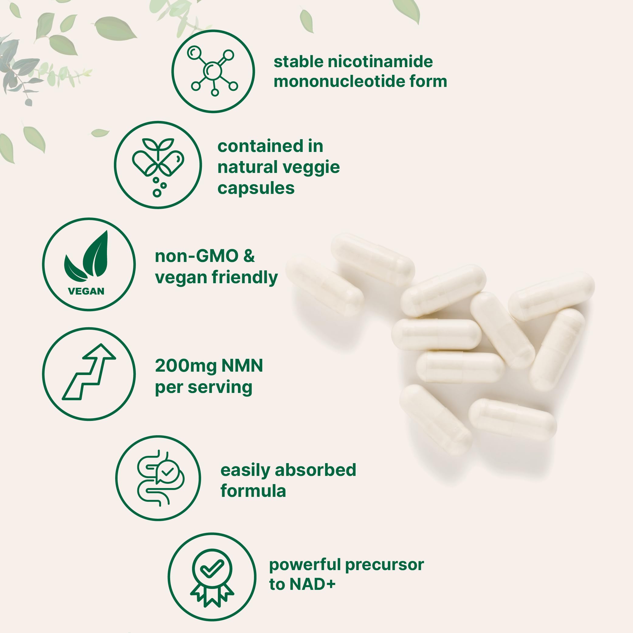 Micro Ingredients cápsulas en mano para comparar tamaño y dosificación