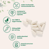 Micro Ingredients cápsulas en mano para comparar tamaño y dosificación