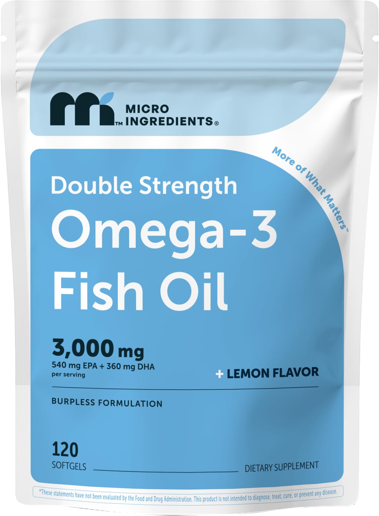 Micro Ingredients botella frontal mostrando 120 cápsulas y beneficios claros