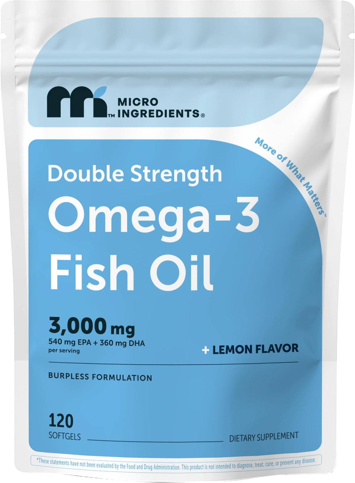 Micro Ingredients botella frontal mostrando 120 cápsulas y beneficios claros
