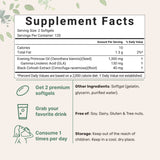Micro Ingredients primer plano de textura de cápsula mostrando aceite prensado en frío