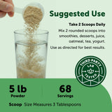 Micro Ingredients batido verde en vaso, proteína vegetal lista para beber