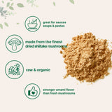 Micro Ingredients cucharada de polvo shiitake lista para dosificar y cocinar