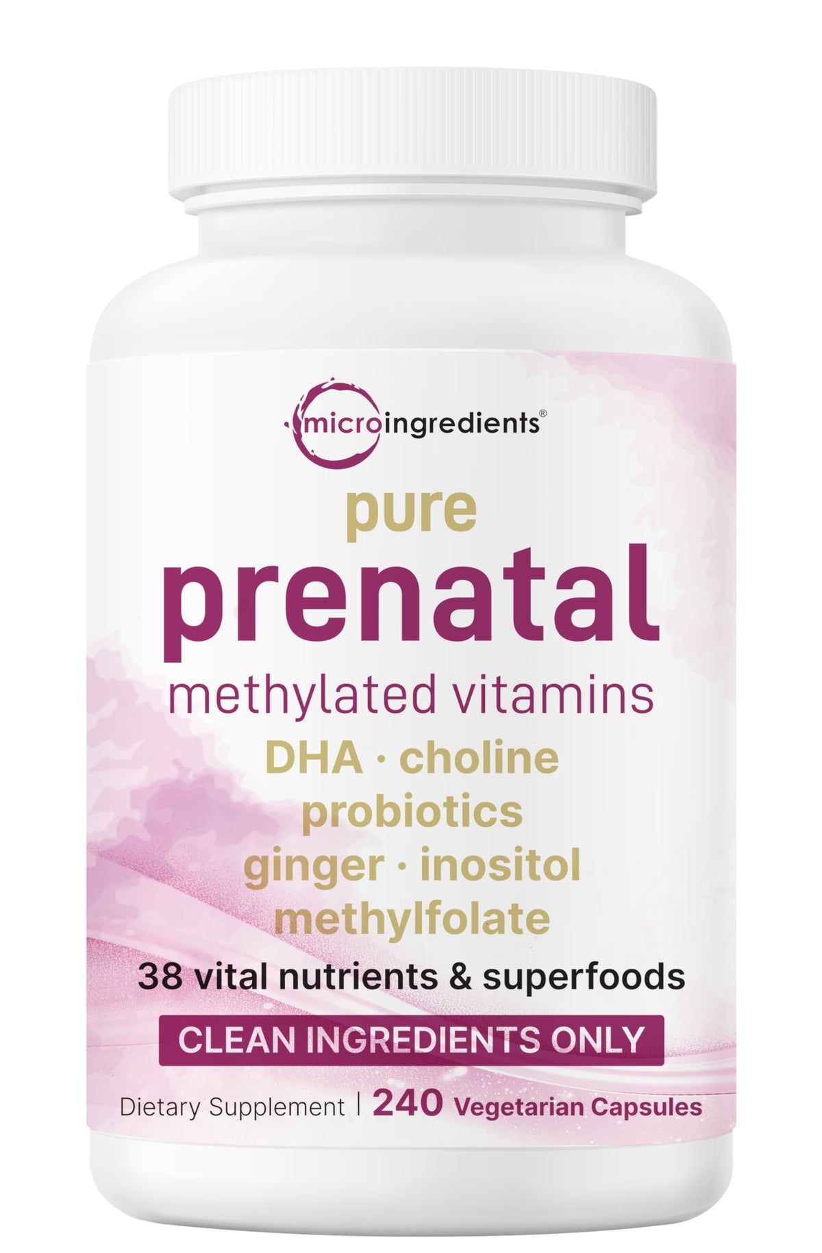 Micro Ingredients frente del empaque mostrando destacado de 38 nutrientes y beneficio integral