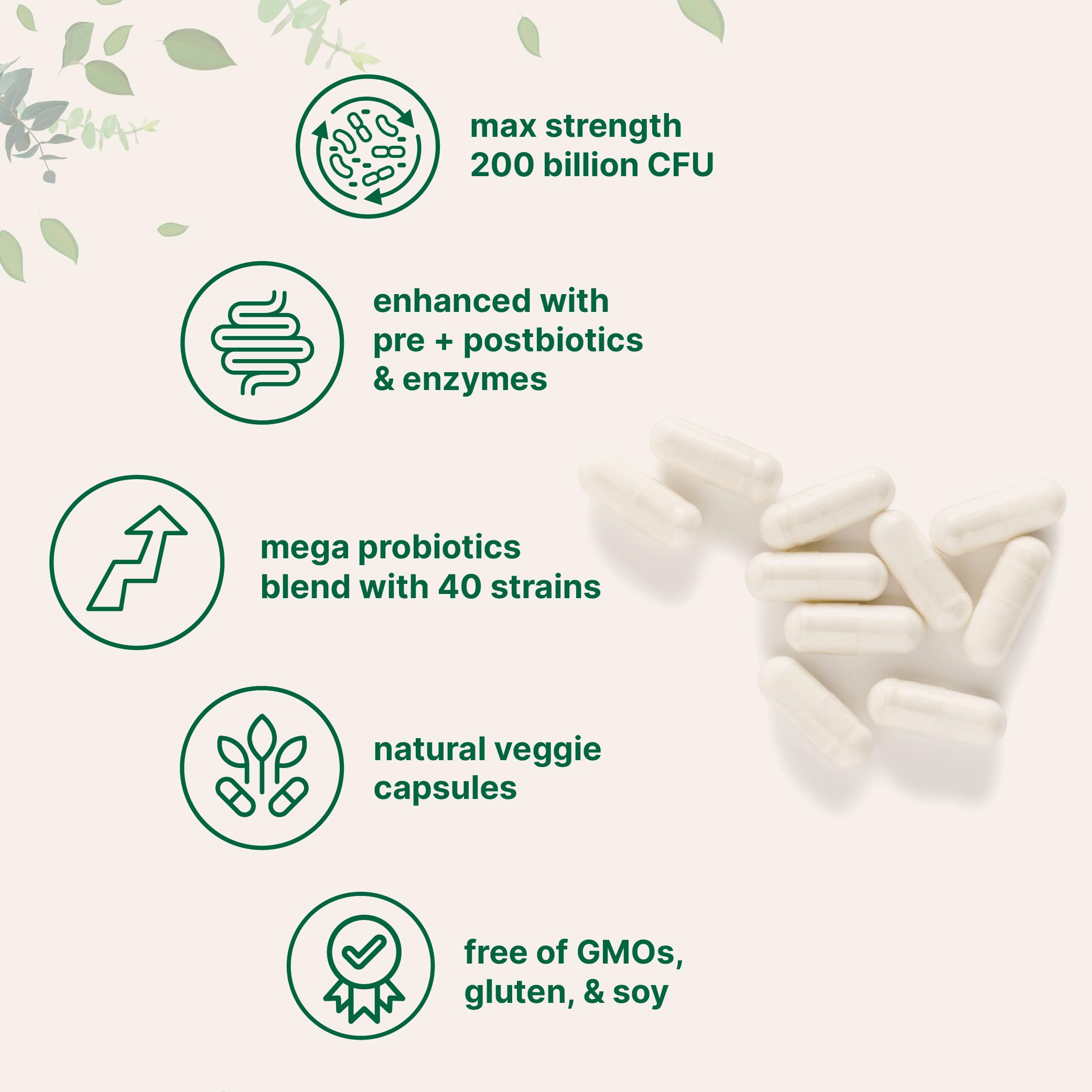 Micro Ingredients polvo y contenido abierto ilustrando mezcla de prebióticos y enzimas
