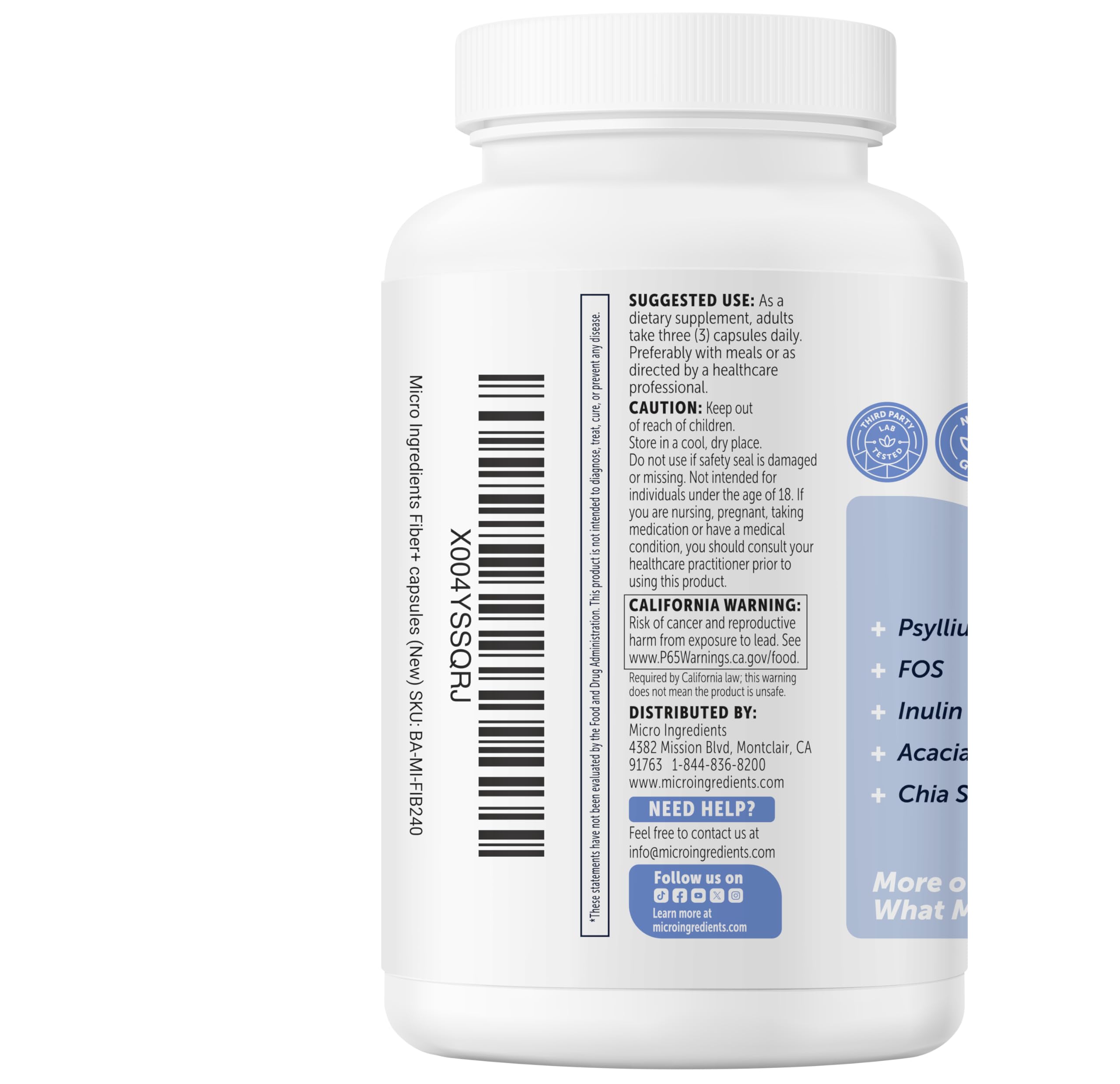 Micro Ingredients iconos de probióticos y enzimas, apoyo digestivo