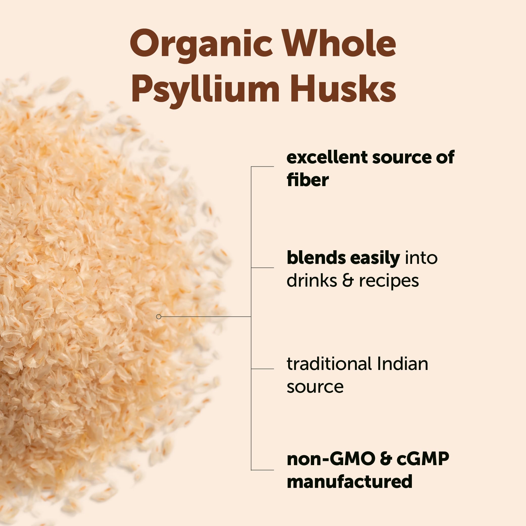 Micro Ingredients cuchara medidora con psyllium lista para porcionar fácil