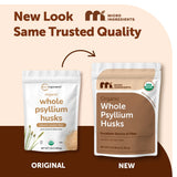 Micro Ingredients primer plano de cáscaras de psyllium con textura suelta útil