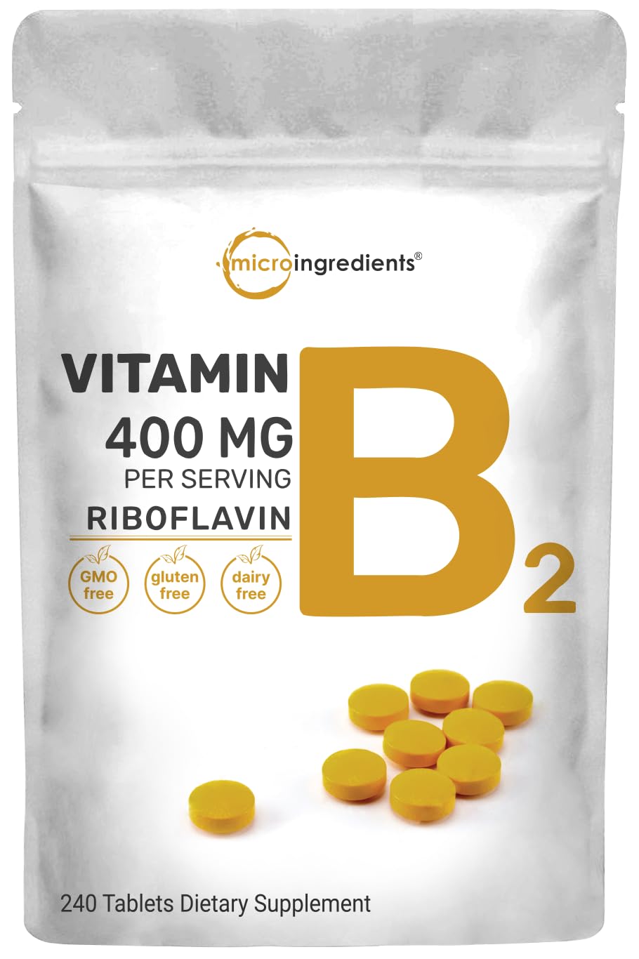 Micro Ingredients envase frontal mostrando 240 tabletas, confianza y cantidad