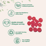 Micro Ingredients gomitas sobre fondo frutal blackberry cherry, beneficio sabor agradable