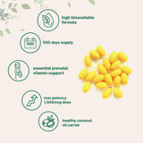 Micro Ingredients softgel en mano para mostrar tamaño y conveniencia