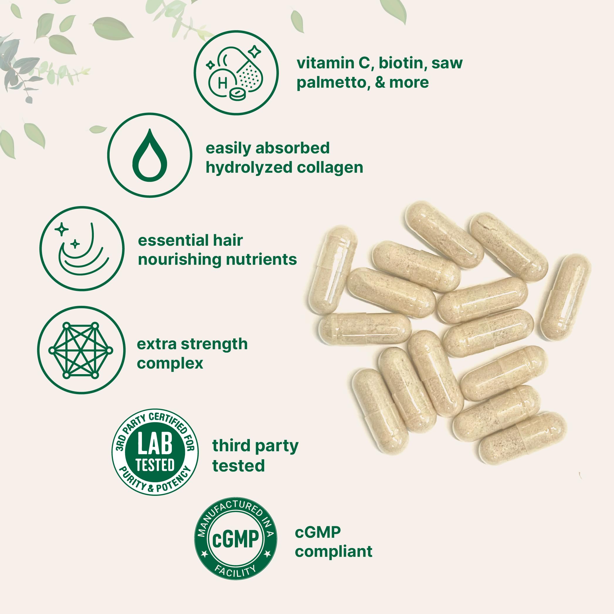Micro Ingredients cápsula junto a una regla para ver tamaño y dosificación clara