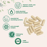 Micro Ingredients cápsula junto a una regla para ver tamaño y dosificación clara