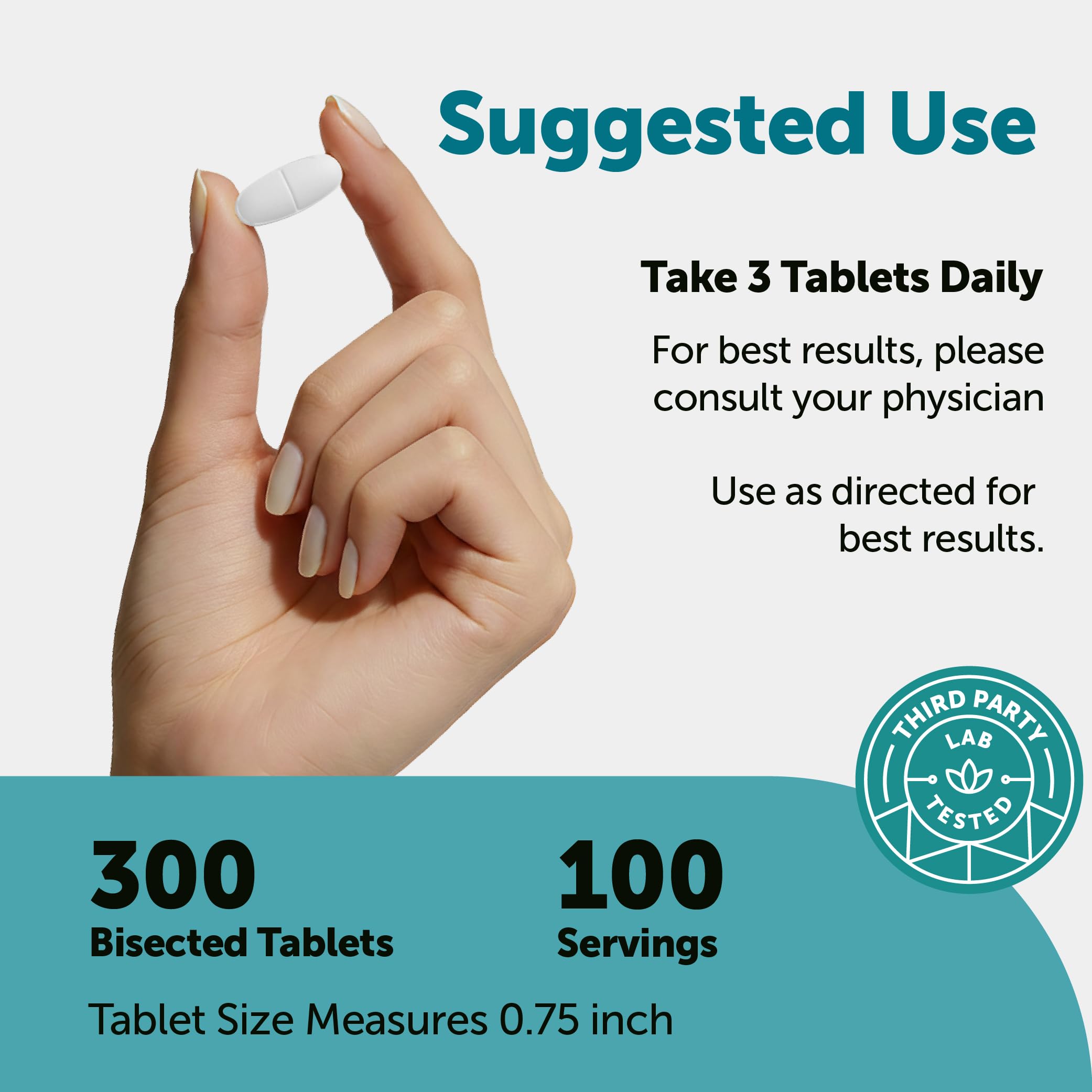 Micro Ingredients tabletas en mano para comparar tamaño y entender la escala real