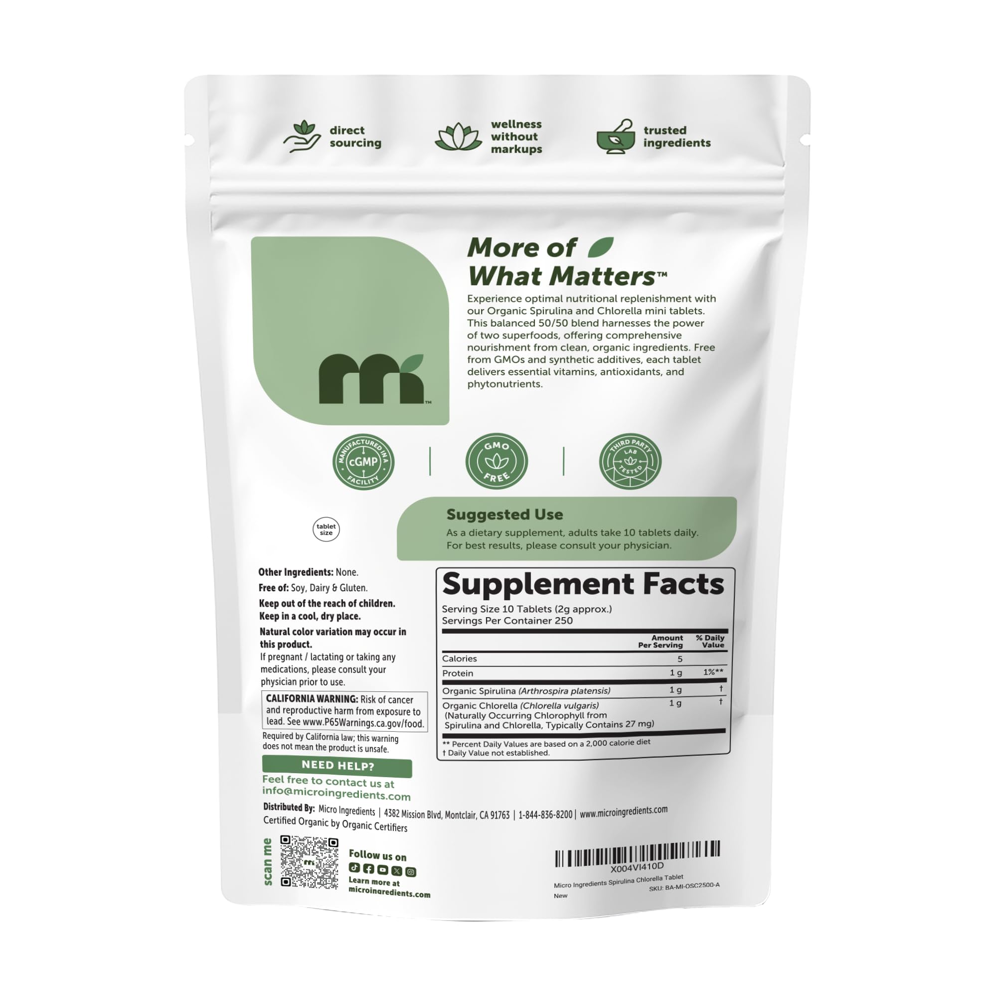 Micro Ingredients tabletas dispuestas en mesa estilo vida que sugieren uso diario