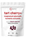 Micro Ingredients envase frontal Tart Cherry+ mostrando 300 cápsulas, conveniencia