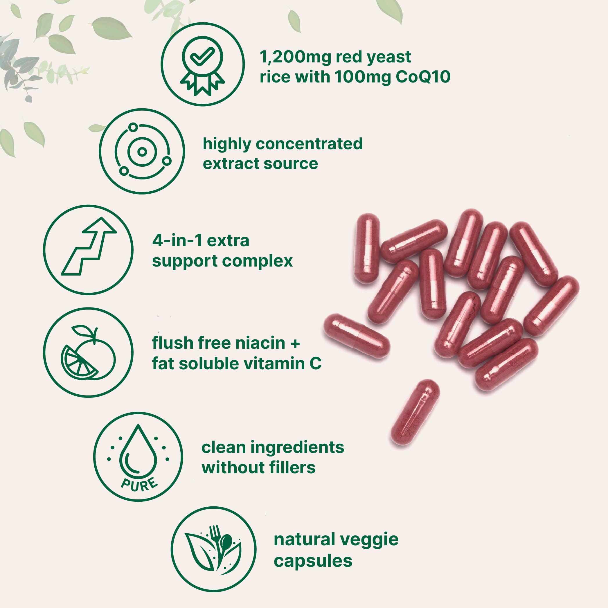 Micro Ingredients primer plano de textura de cápsula y calidad vegana