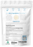 Micro Ingredients polvo en primer plano mostrando textura fina y fácil disolución