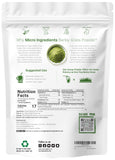 Micro Ingredients vista cercana de la textura fina del polvo de pasto de cebada