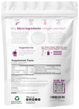 Micro Ingredients primer plano del polvo sin sabor mostrando textura fina y mezcla fácil