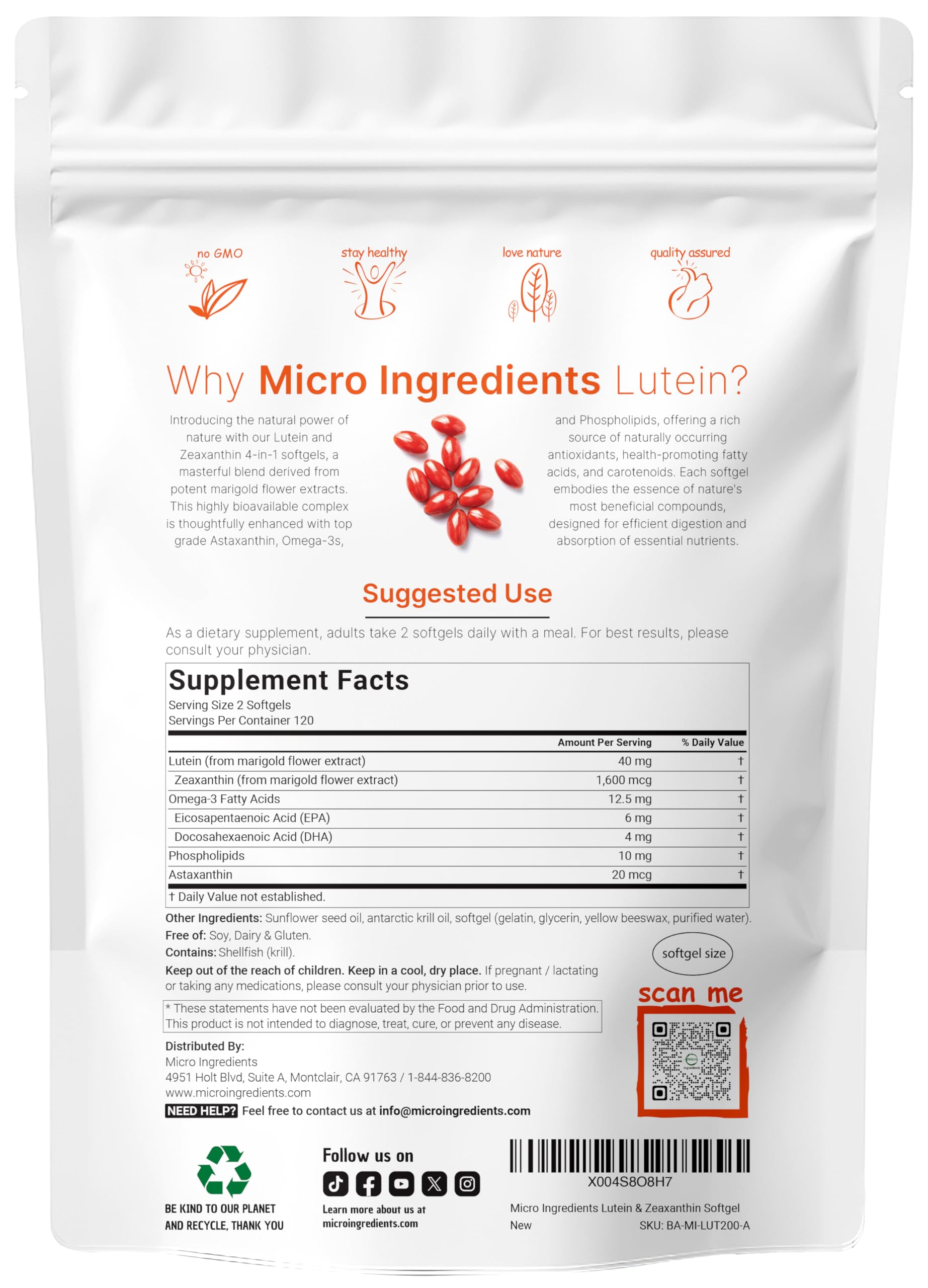 Micro Ingredients detalle de softgel brillante para mejor absorción