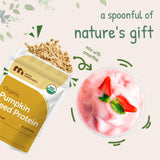 Micro Ingredients espolvoreado sobre avena matutina, aumenta proteína sin alterar sabor