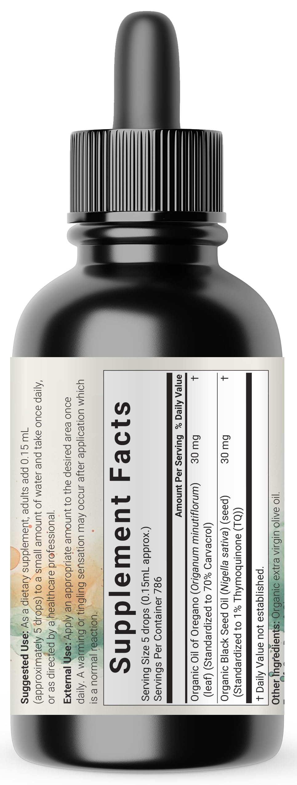 Micro Ingredients aceite diluido aplicado en la mano demostrando uso tópico seguro