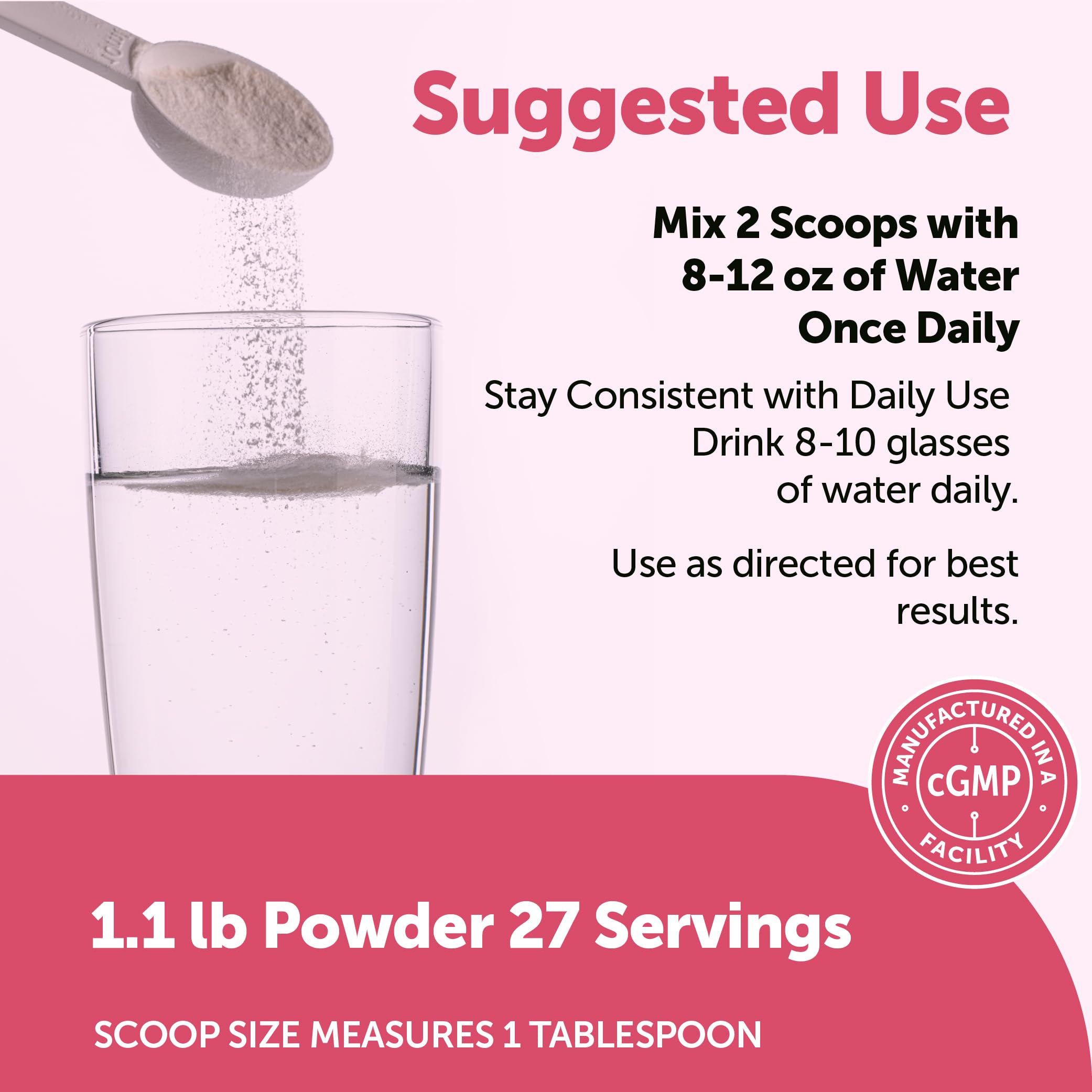 Micro Ingredients vaso con bebida mezclada para hidratación inmediata
