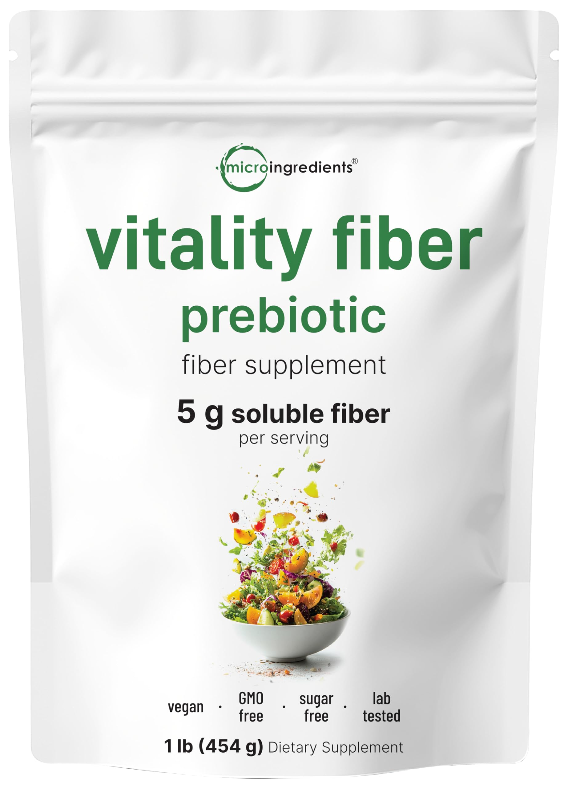 Micro Ingredients frasco frontal del producto mostrando etiqueta clara y beneficios