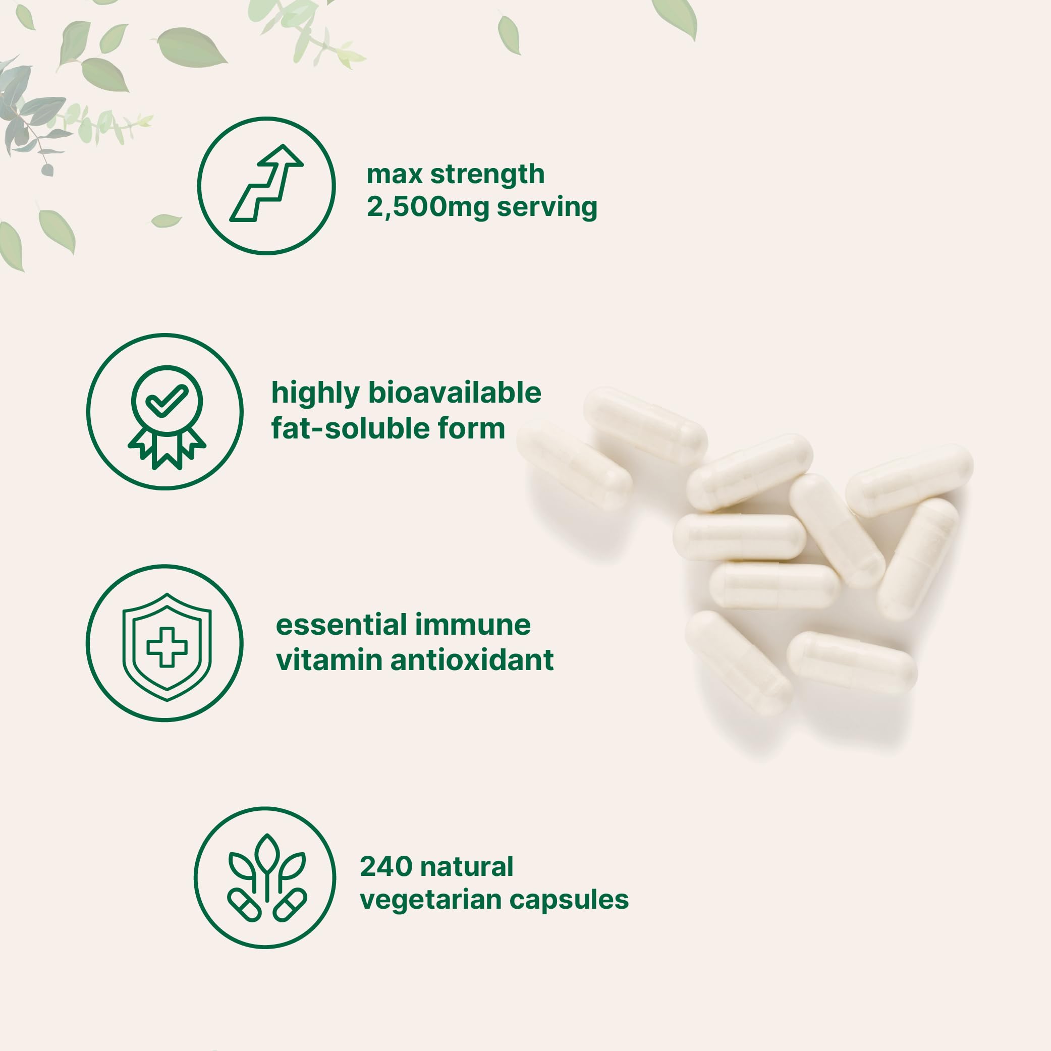 Micro Ingredients cápsulas en mano para comparar tamaño y dosis