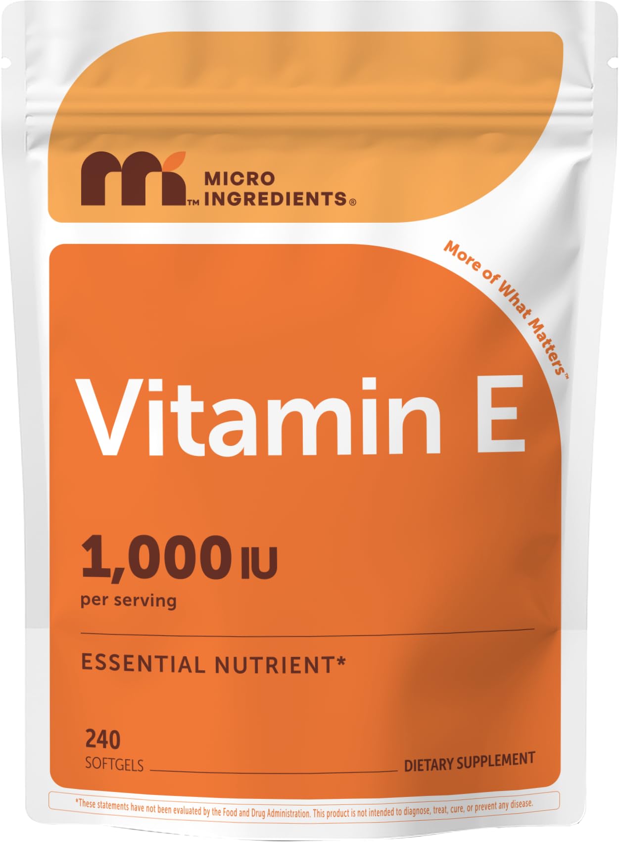Micro Ingredients envase frontal mostrando 240 softgels y beneficio de suministro prolongado
