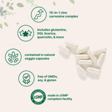 Micro Ingredients vista del polvo interior que ilustra la mezcla de ingredientes activos