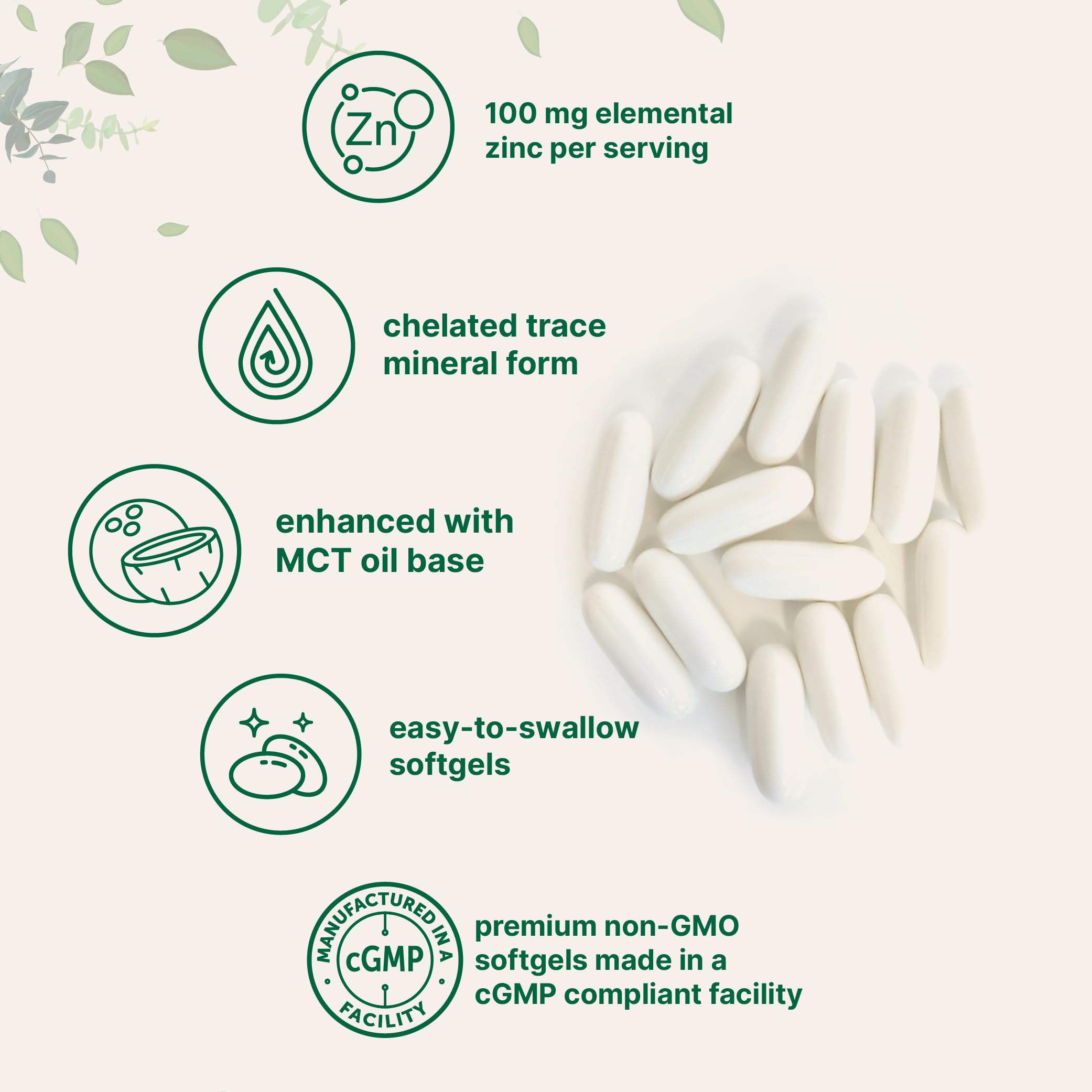 Micro Ingredients softgel en mano para ver tamaño y facilidad de ingestión, práctico