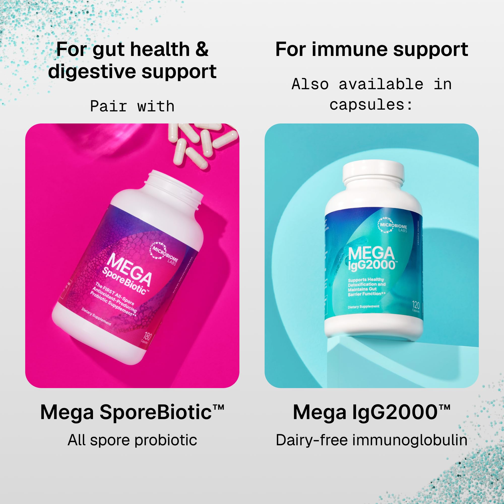 Microbiome Labs detalle de ingredientes indicando origen sin lactosa