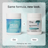 Microbiome Labs polvo en primer plano textura fina y mezcla fácil