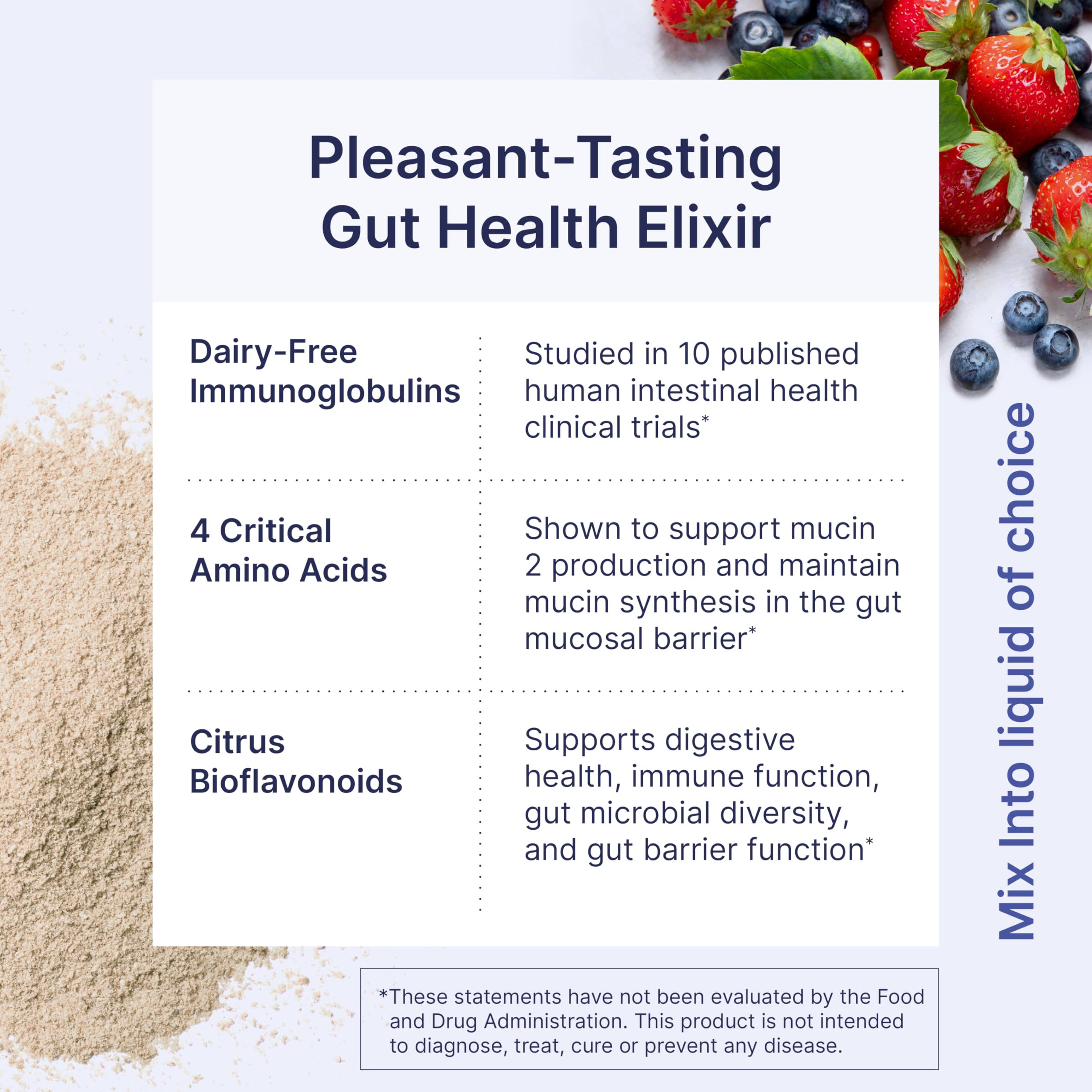 Microbiome Labs reverso del envase con lista de ingredientes y beneficios