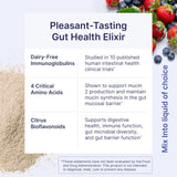 Microbiome Labs reverso del envase con lista de ingredientes y beneficios
