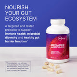 Microbiome Labs MegaPre cápsulas vegetales detalle textura y recubrimiento