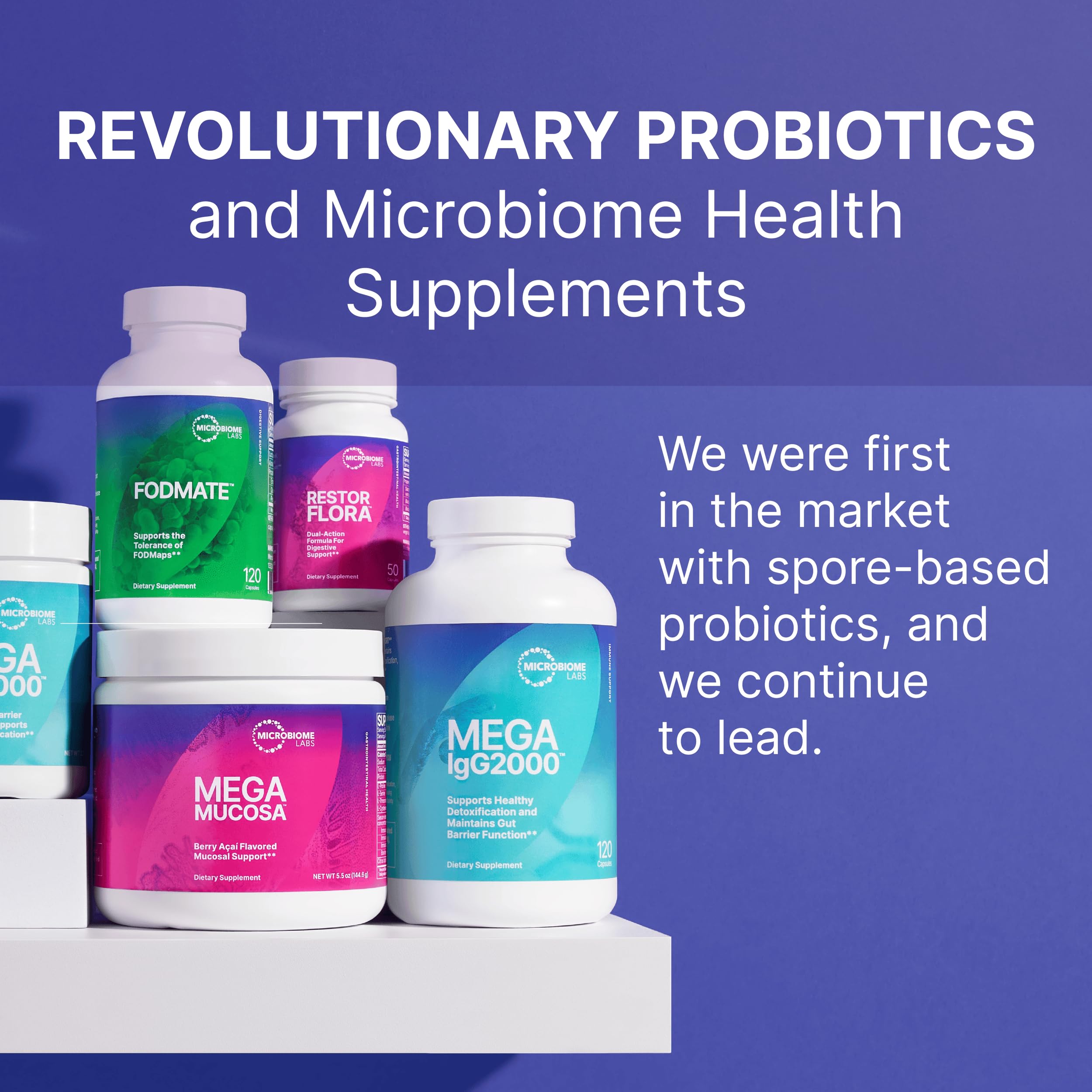 Microbiome Labs MegaPre mezclado en vaso listo para beber, muestra disolución rápida